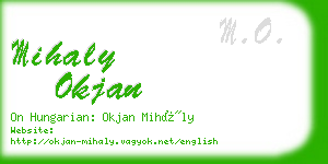 mihaly okjan business card
